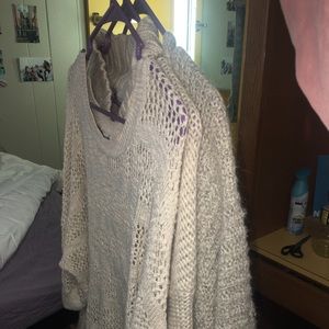 3 cream/tan sweaters